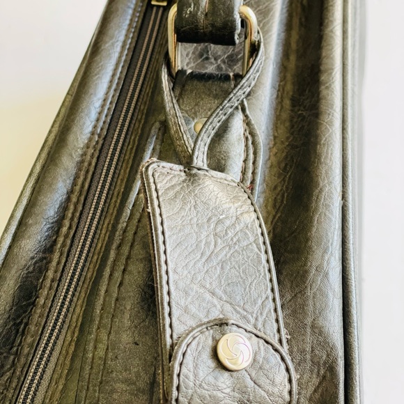 Samsonite Vintage Gray Soft Leather Luggage - Retro Suitcase 22” X 8” X 12” - Picture 8 of 8